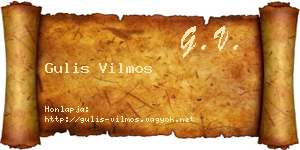 Gulis Vilmos névjegykártya